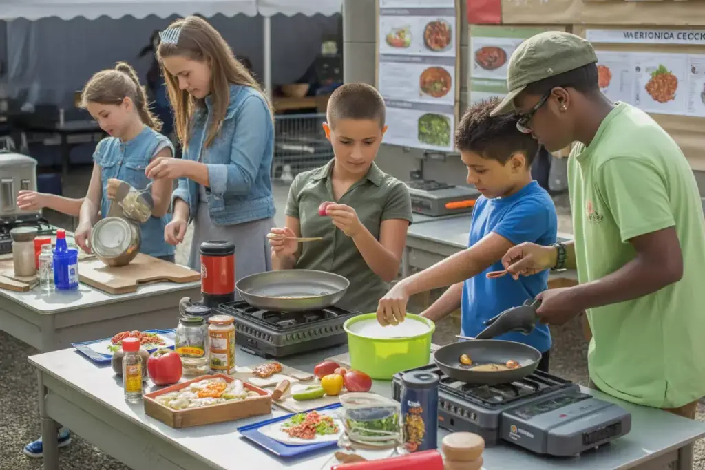 Supervised Outdoor Cooking Activity With Nutrition Education And Cultural Food Exploration At School