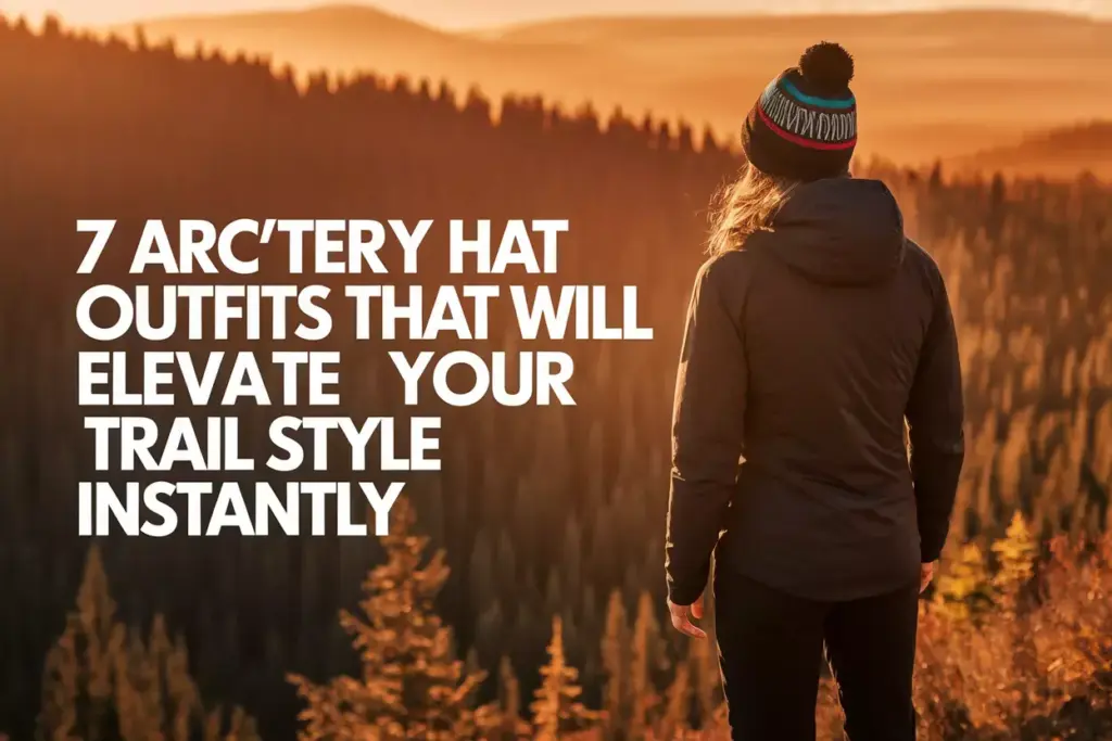 An Outdoor Enthusiast In Premium Arcteryx Winter Gear At Sunset