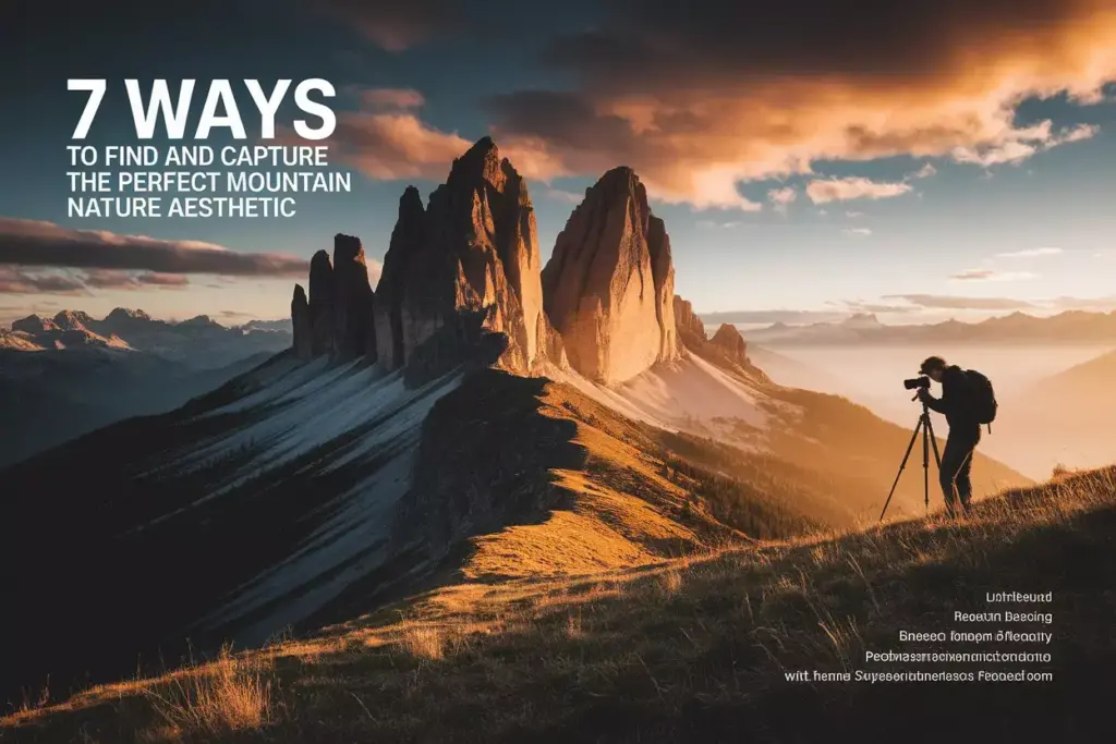Mountain Photographer Silhouette At Golden Hour With Tripod And Dramatic Lighting