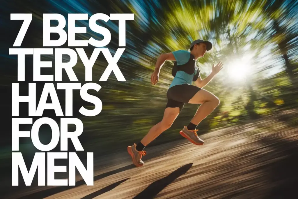 Trail Runner Wearing Norvan Trucker Hat On Forest Path In Motion