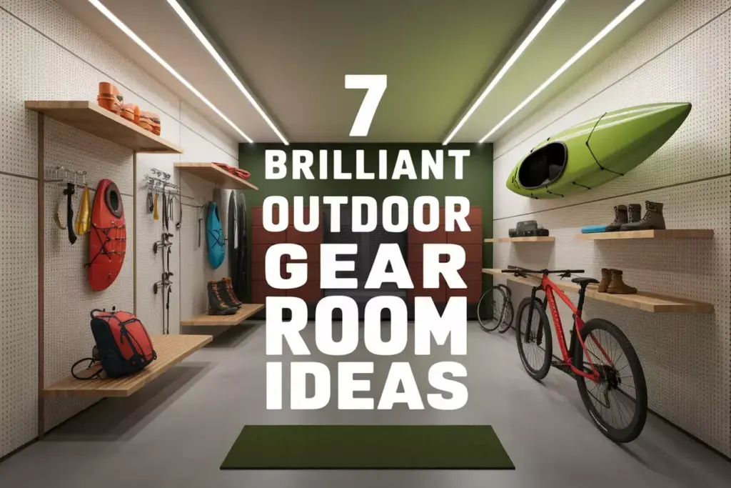 Modern Organized Outdoor Gear Room With Wall Systems And Adventure Equipment Display