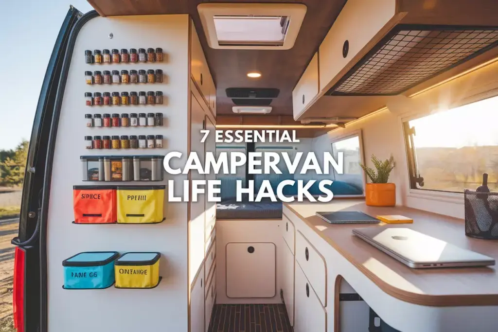Organized Campervan Interior With Modular Storage And Magnetic Systems Showcasing Space Optimization