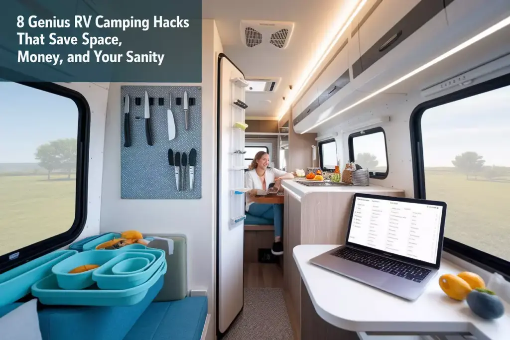 Rv Interior Organized Storage Solutions Budget Laptop Scenic Campsite Background