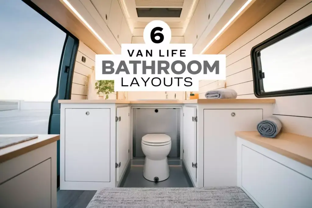 Van Interior Showcasing Compact Functional Wet Bathroom Layout For Modern Nomads