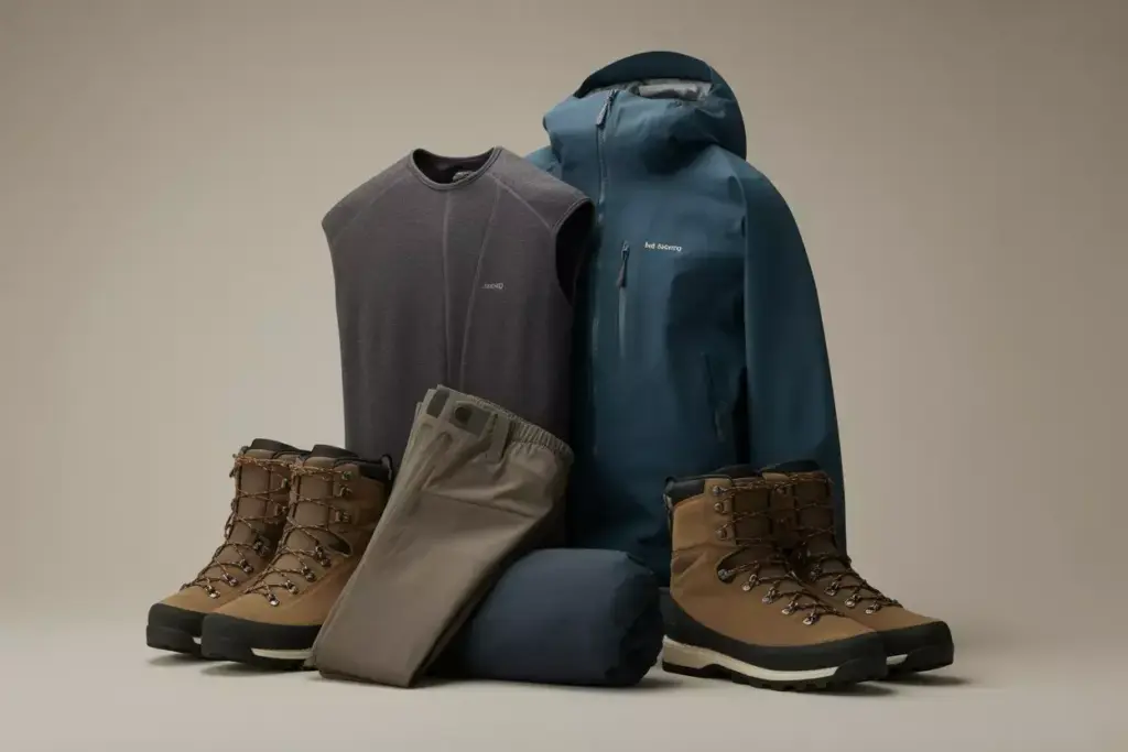 Mastering Mountain Style With Coordinated Earth Tone Gear Arrangement In Studio