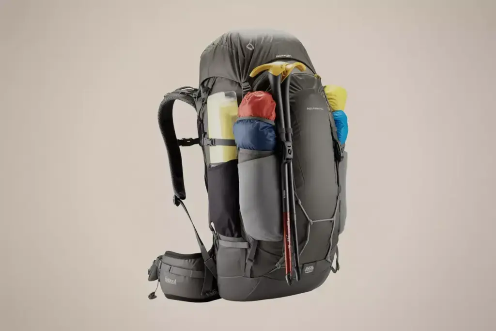 15 Loaded Technical Hiking Backpack Showing Suspension System And Proper Gear Organization