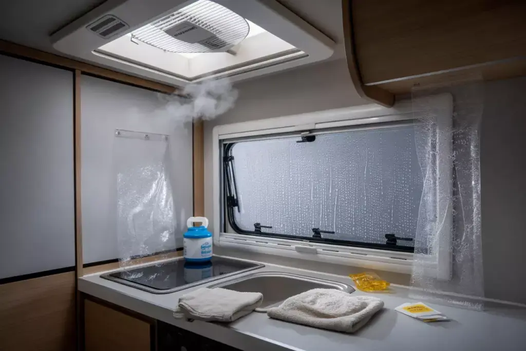 Camper Bathroom Moisture Control Solutions Condensation Management Winter