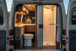 Read more about the article 6 Van Life Interior Layouts With a Bathroom (Yes, It’s Possible!)