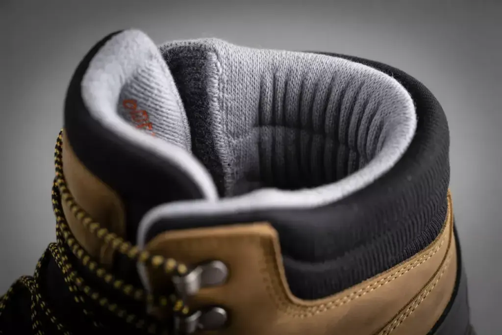 25 Close Up Of Hiking Boot Revealing Cushioned Merino Wool Sock