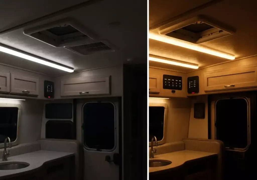 Multi Zone Led Lighting Upgrade With Dimmer Controls In Camper