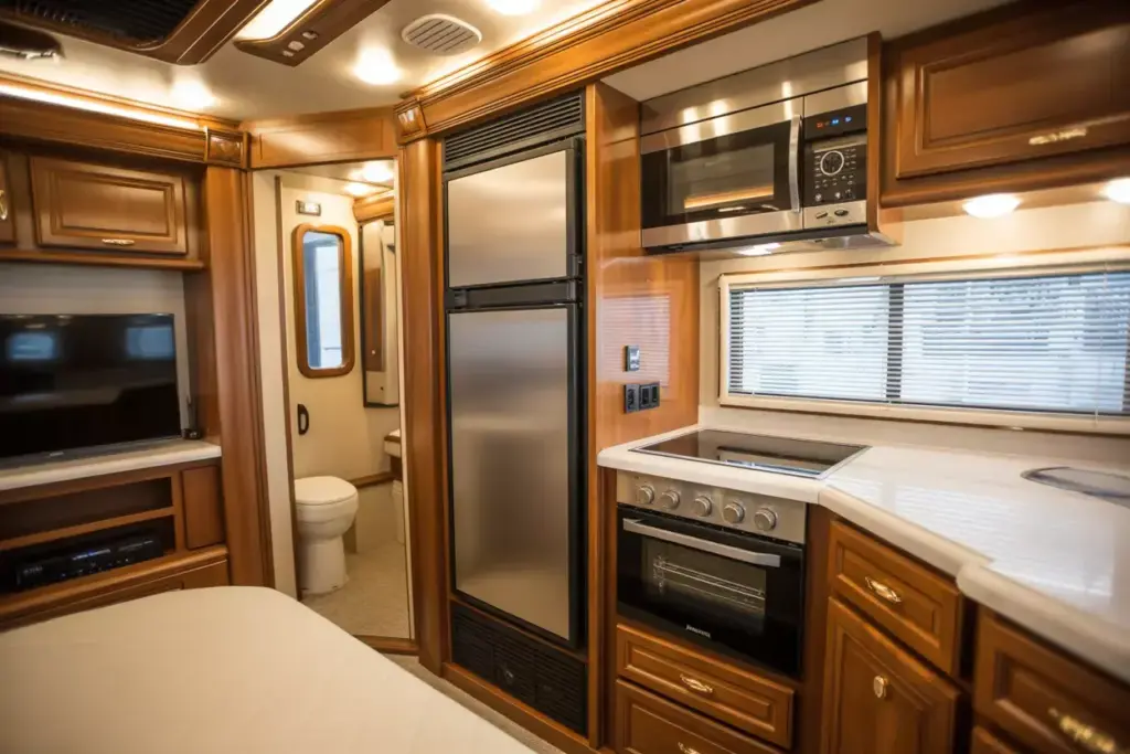 Luxury Cruiser Van Layout With Full Appliances Separate Bathroom And Premium Materials