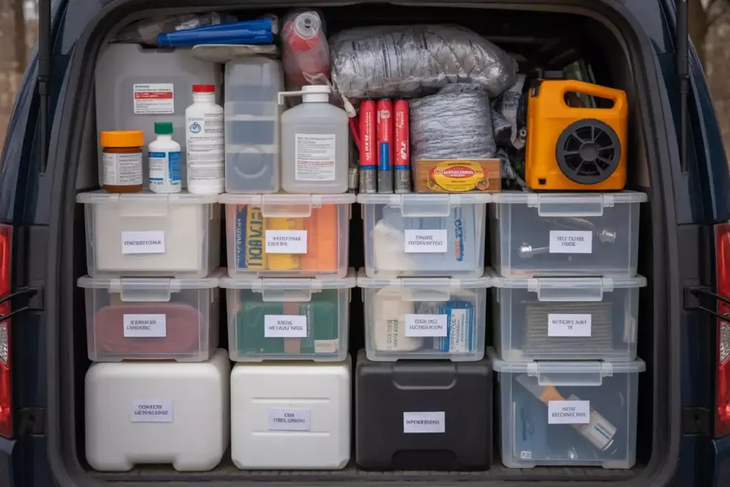 Winter Emergency Supplies Medical Food Repair Tools Organized Storage