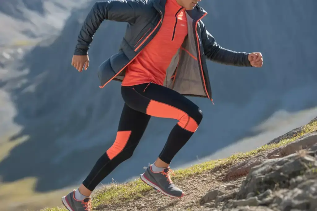 42 The Bold Color Block Adventurer Black Base Coral Fleece Charcoal Shell Color Panel Leggings