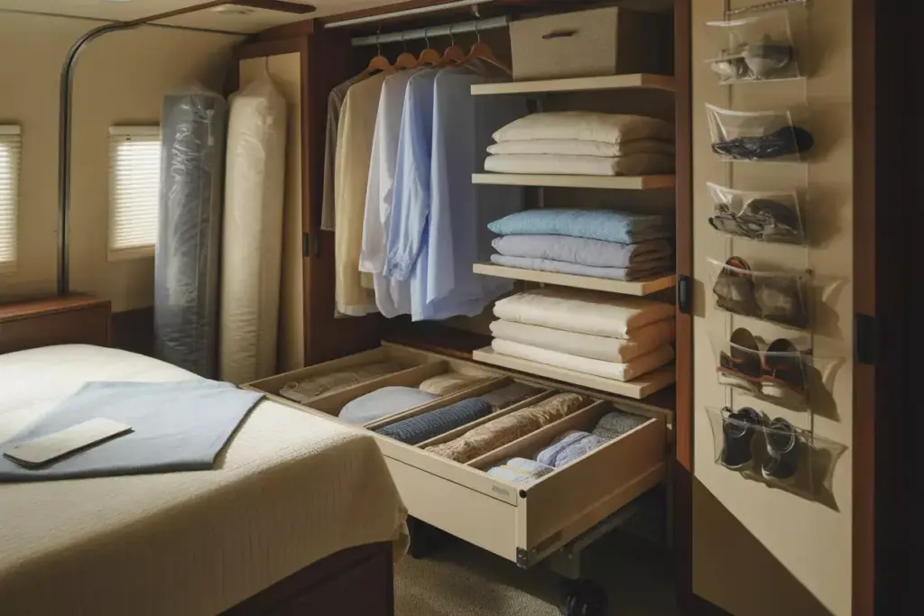 Rv Bedroom Organization Underbed Storage Closet Organizer Vacuum Bags Shoe Holder