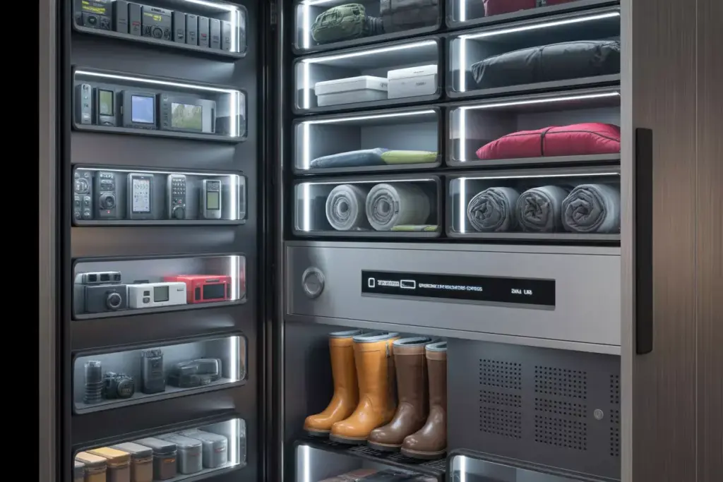 Climate Controlled Storage Cabinet With Dual Zone Temperature And Humidity Control