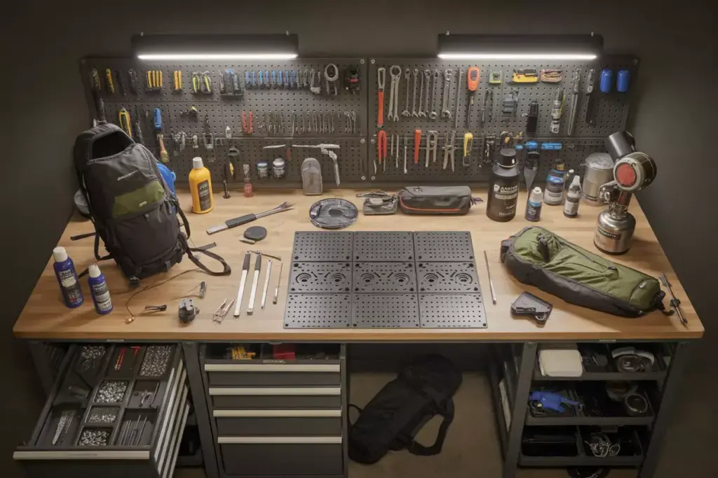 Multi Purpose Workbench Maintenance Station With Tools And Gear Repair