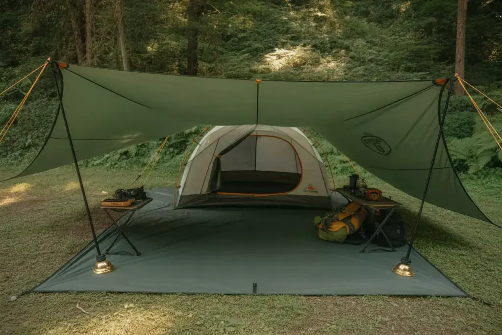 Custom Tent Footprint And Extended Vestibule With Gear Storage Space