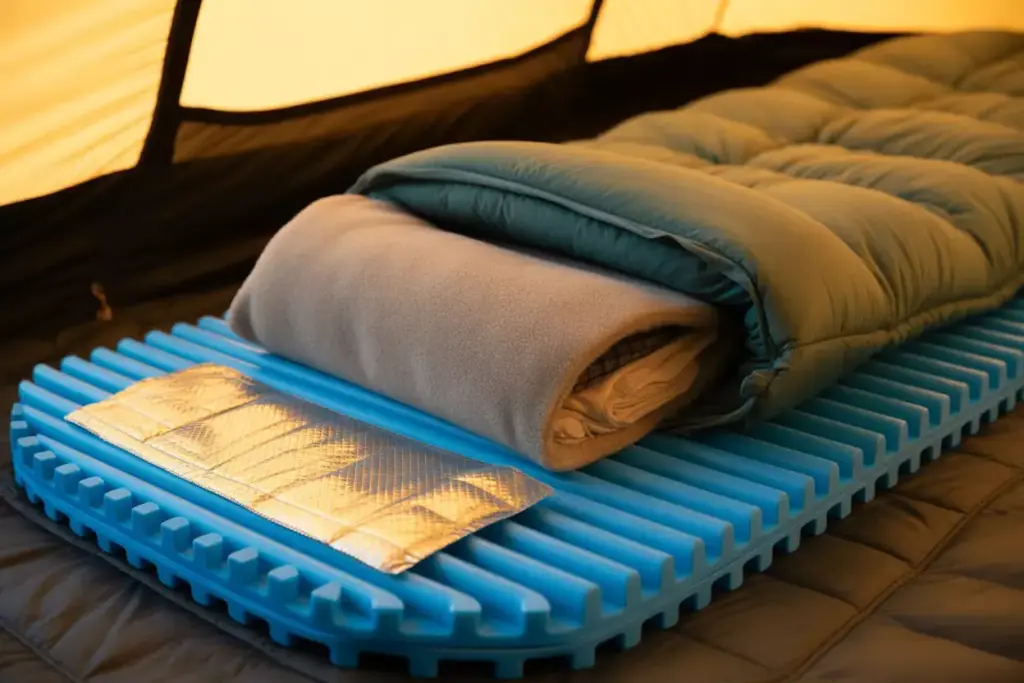 Personalized Sleep System With Custom Foam Pad Fleece Pillow And Modified Quilt