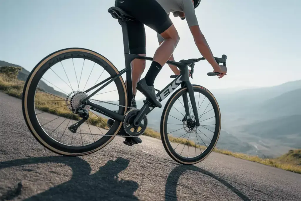 Trek Emonda Slr 9 Ultralight Climbing Bike Ascending Steep Mountain Road