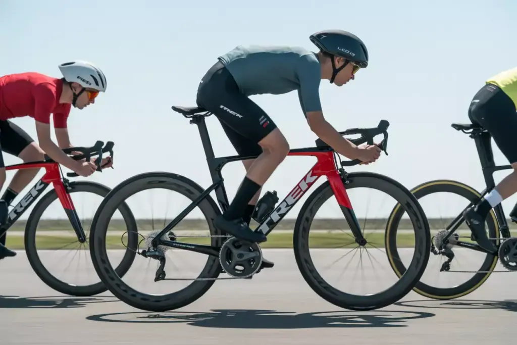 Trek Madone Sl 6 Aero Road Bike In A Fast Club Race Paceline