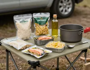Read more about the article 9 Essential Items for Your Ultimate Food Shopping List for Camping
