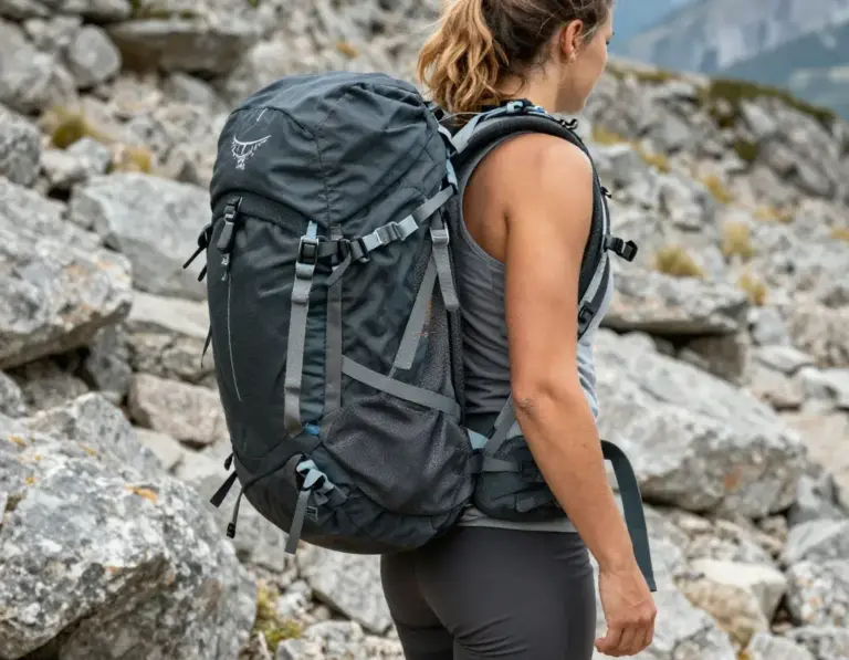 Featured Women Specific Osprey Backpack Hiking Rocky Mountain Trail